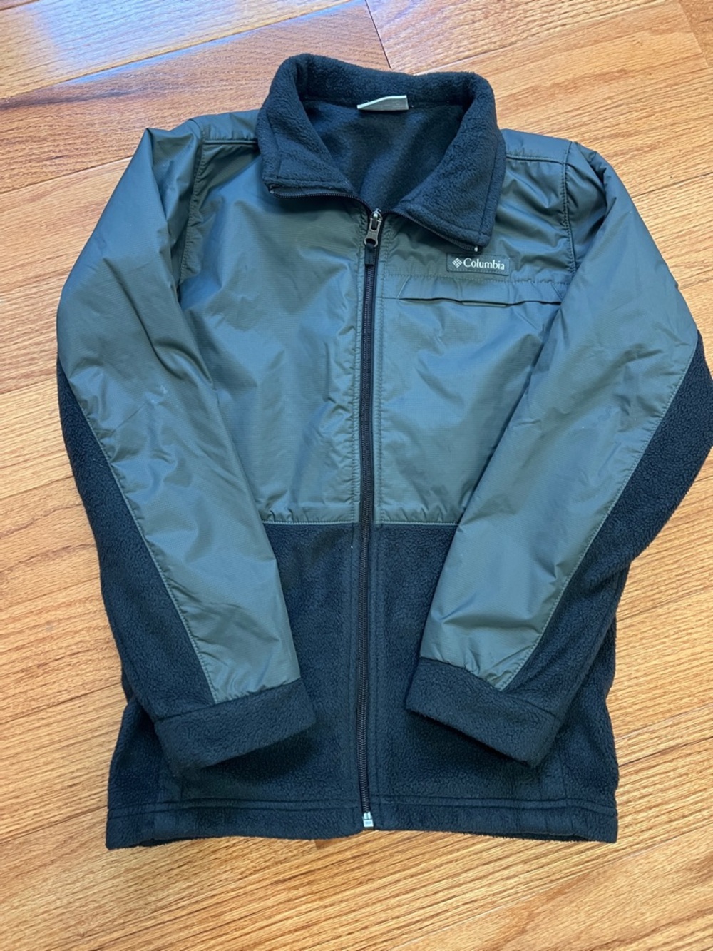 Columbia Black Mixed-Media Full-Zip Jacket